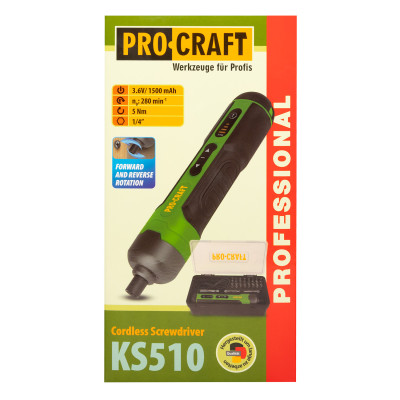Акумуляторна викрутка Procraft KS510