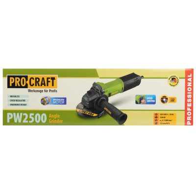 Кутошліфувальна машина безщіткова Procraft PW2500 125 мм Кутошліфувальна машина безщіткова Procraft PW2500 125 мм