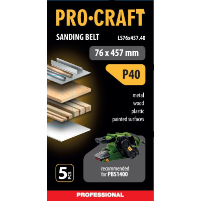 Стрічка шліфувальна Procraft LS76x457.40 (5 шт)