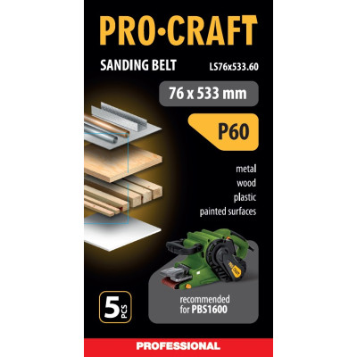 Стрічка шліфувальна Procraft LS76x533.60 (5 шт)
