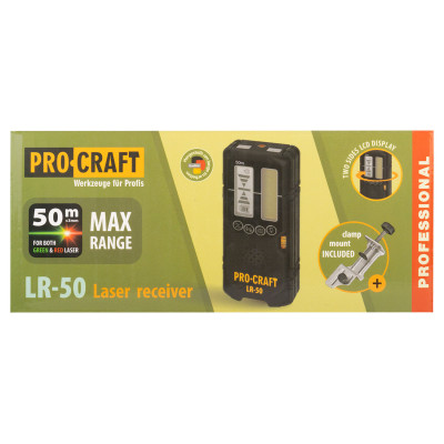 Лазерний приймач Procraft LR50 (зелений та червоний колір)