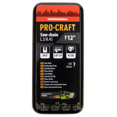 Ланцюг для ланцюгової пили Procraft L-3/8-45
