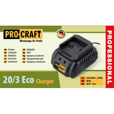 Зарядний пристрій Procraft Charger20/3 Eco