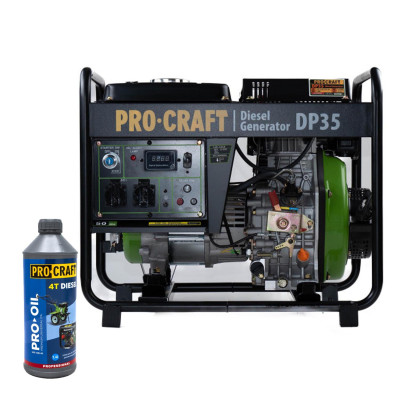 Генератор дизельний PROCRAFT DP35 + Олива PROCRAFT 4T DIESEL 1.4л