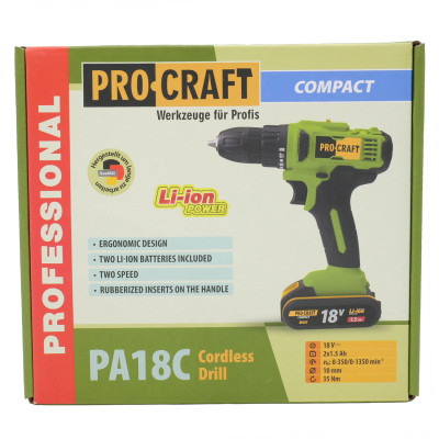 Шуруповерт Procraft PA18C COMPACT