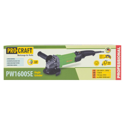 Кутошліфувальна машина Procraft PW1600SE 150 мм Кутошліфувальна машина Procraft PW1600SE 150 мм