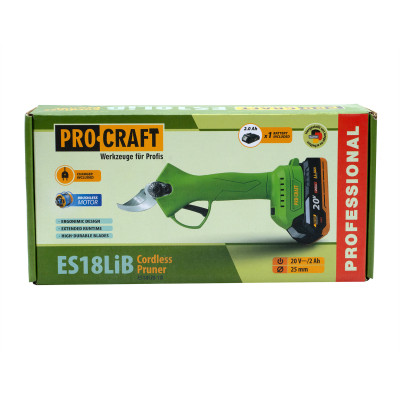 Акумуляторний секатор Procraft ES18LiB
