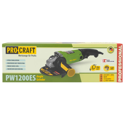 Кутошліфувальна машина Procraft PW1200ES 125 мм Кутошліфувальна машина Procraft PW1200ES 125 мм