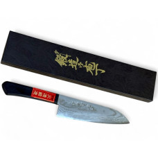 Ніж кухонний Santoku 170 мм лезо, VG10 Damascus 61HRC, (1115269) від майстра SHIGEKI TANAKA, HONMAMON