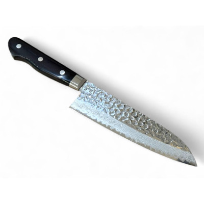 Ніж кухонний Santoku 180 мм лезо, VG10 Damascus-17 61HRC, HONMAMON (4573200716560)