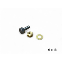 Набір болт та гайка з шайбою до секатора Hanakumagawa A230 (6x18)