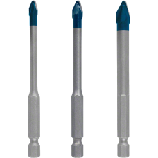 Набір свердел BOSCH EXPERT Hard Ceramic HEX-9, 5x90; 6x90; 8x90мм, 3 шт. (2608900595)