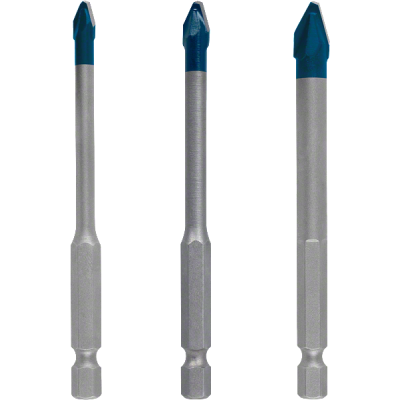Набір свердел BOSCH EXPERT Hard Ceramic HEX-9, 5x90; 6x90; 8x90мм, 3 шт. (2608900595)