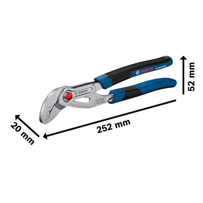 Плоскогубці для водяних насосів BOSCH 250 мм (1600A02W3N)
