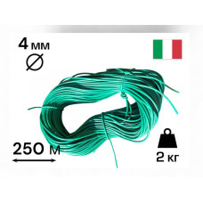 Агротрубка (кембрик) для підв`язки рослин зеленого кольору з ПВХ, діаметр 4 мм, 2кг, 250 м, CORDIOLI Італія, арт.23FIPEM4