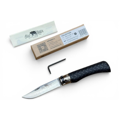 Ніж Antonini Old Bear L 21 см, рукоятка - ламінат та алюміній, сталь - W 1.4060, больстер - нікельована латунь, арт.9307/21NHK