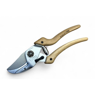 Секатор з ковадлом LOWE N8.107 Natural Series, зріз 24 мм, дерев’яні ручки з гікорі
