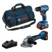 PRO Набір інструментів BOSCH 18V GSR + GWS + 2x4.0Ah + GAL(0615A5007N)