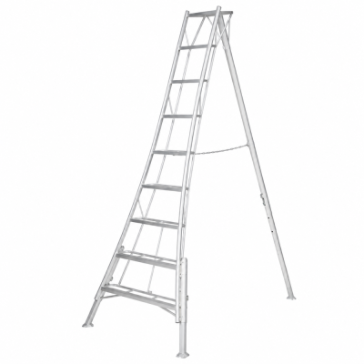 Драбина японська алюмінієва (Tripod) 270 см, вага 14,3 кг, 9-steps (серія PRO до 150кг, регулювання висоти кожної опори) HASEGAWA (Хасегава)