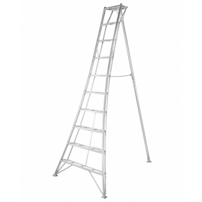 Драбина японська алюмінієва (Tripod) 300 см, вага 10,2 кг, 10-steps (серія STANDARD до 100кг, регулювання висоти задньої опори) HASEGAWA (Хасегава)