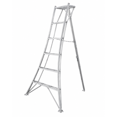 Драбина японська алюмінієва (Tripod) 180 см, вага 6,6 кг, 6-steps (серія STANDARD до 100кг, регулювання висоти задньої опори) HASEGAWA (Хасегава)