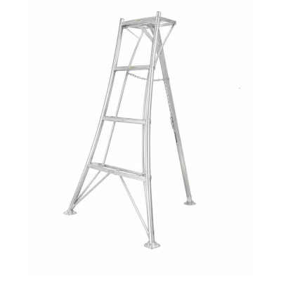 Драбина японська алюмінієва (Tripod) 120 см, вага 4,9 кг, 4-steps (серія STANDARD до 100кг, регулювання висоти задньої опори) HASEGAWA (Хасегава)