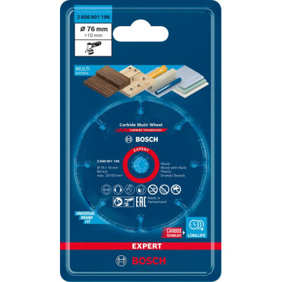 Відрізний круг Bosch EXPERT Carbide Multi Wheel 76×10 мм