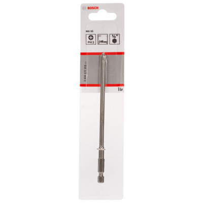 Біта Bosch Extra-Hard PH2 145 мм зі стопорним кільцем для MA55 (2608522068)
