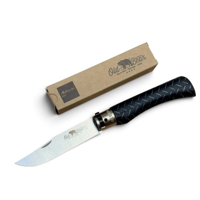 Ніж Antonini Old Bear XL 23 см, рукоятка - ламінат та алюміній, сталь - W 1.4060, больстер - нікельована латунь, арт.9307/23NHK