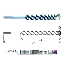 Свердло по бетону Bosch SDS-max Speed X 45/400/520 мм (2608586806)