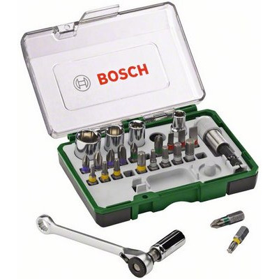 Набір біт Bosch 27 шт ключ тріскачка (2607017160)
