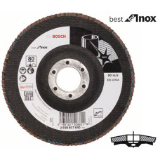 Коло шліфувальне пелюсткове, Bosch K80 125 мм, Best for Inox (2608607640)