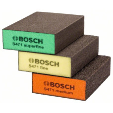 Набір шліфувальних подушок Bosch для обробки контурів (середня, дрібна, супер дрібна)