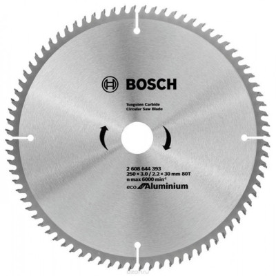 Пильний диск Bosch Eco for Aluminium 250x3x30-80T (2608644393)