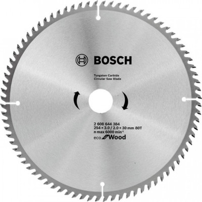 Пильний диск Bosch Eco for Wood 254x3,0x30-80T (2608644384)