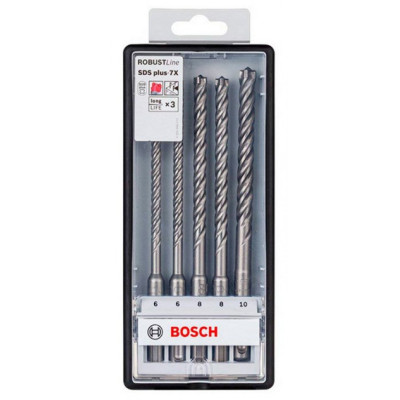 Набір бурів Bosch Robust Line SDS-Plus-7X, 5 шт (2608576200)