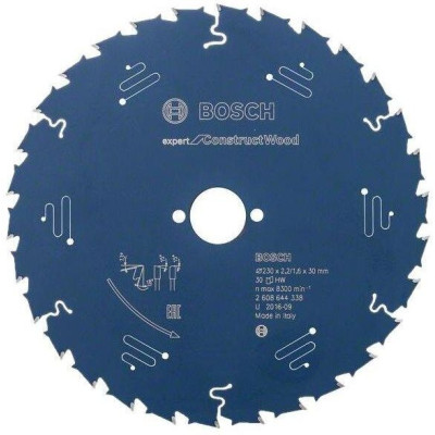 Пильний диск Bosch Expert for Construct Wood 230x30x2.2/1.6x30 T (2608644338)