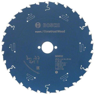 Пильний диск Bosch Expert for Construct Wood 235x30x2.2/1.6x30 T (2608644339)