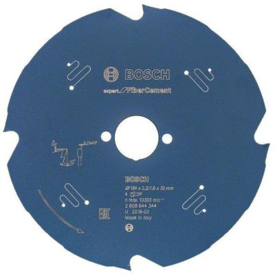 Пильний диск Bosch Expert for Fiber Cement 184x30x2.2/1.6x4 T (2608644344)