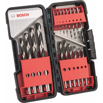 Набір свердел Bosch HSS PointTeQ 18 шт ToughBox D1-10 (2608577350)