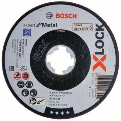 Відрізне коло Bosch X-LOCK Expert for Metal 125x1.6 мм (2608619254)
