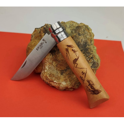 Ніж Opinel №8 Engraved Hiking Sandvik 12C27 (002186)