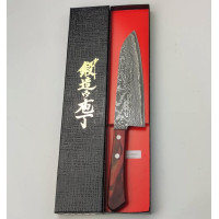 Ніж кухонний Santoku Damascus HSS R2 63 HRC (4582243650380)