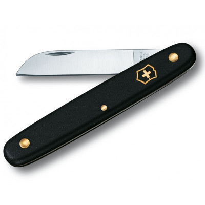 Ніж для саду Victorinox Floral Knife, 100мм/1функ/чорний мат(блістер) (Vx39050.3B1)