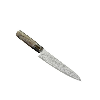 Ніж кухонний Paring 150 мм лезо, 63HRC, ZA18 (C1,2, Cr18, Mo1,5, V0.25, С1,8) Дамаск 69, HONMAMON