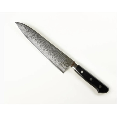 Ніж кухонний Gyuto (Шефський) 210 мм лезо, VG10 Damascus, 61HRC, HONMAMON (4580149741232)