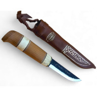 Ніж Marttiini Kierinki (126010), 80CrV2, 110x21x3 мм, 59HRC, руків`я - карельська береза + ножни (66558)