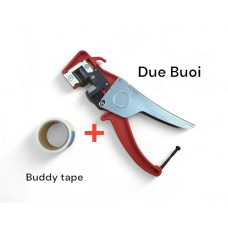 Прищепний секатор Due Buoi 300/21 (12 мм) (Італія) + стрічка для окулірування Buddy Tape без перфорації (самоклеюча)