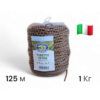 Кембрик, агрошнурок, коричневий, 4мм, EXTRA (23FIPEGRVM4), 1кг, 125м, CORDIOLI