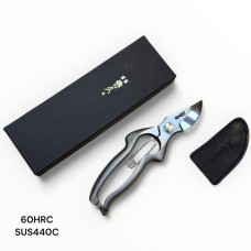 Секатор 200 мм YP200S (T-513) нержавіюча сталь (леза 70 мм, INOX SUS440C, 60HRC) 255 г, HIDEHISA Toyama Hamono